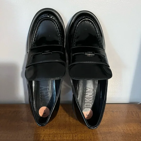 Dkny | Shoes | Dkny Glossy Black Loafers | Poshmark display picture 1